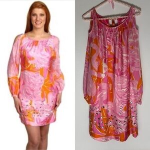 Lilly Pulitzer embellished Flamingo Chauncey dress size 0